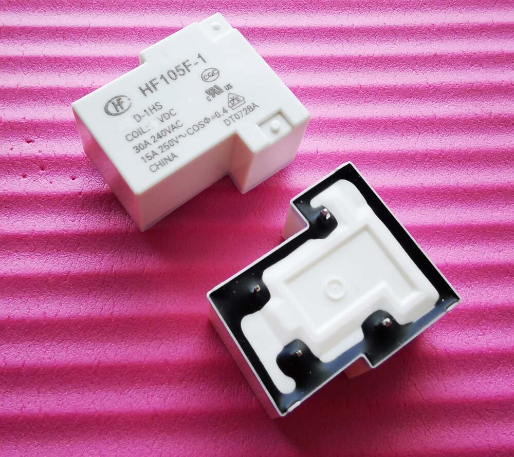 JQX-105F-1-005D-1HS / HF105F-1-005D-1HS Coil:5VDC 30A 240VAC Relay 4Pins