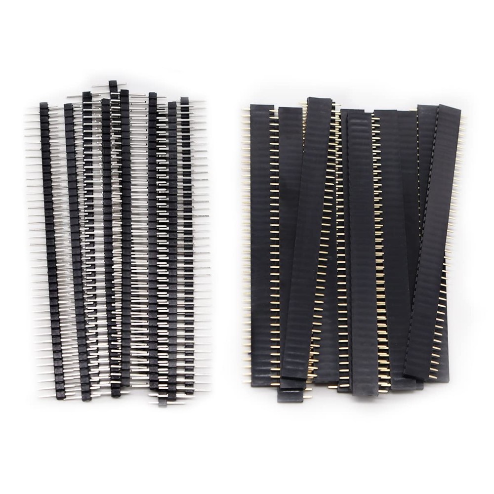 22 PCS 2.54mm 40Pin Male, Female Pin Header, Breakaway, PCB Board, P-037-22pcs