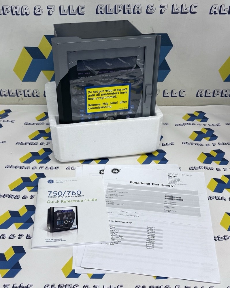 GE Multilin 750-P5-G5-S5-HI-A20-R-T Feeder Management Relay (NEW)