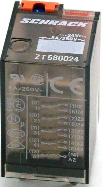 Agastat Tyco Schrack 24 Volt Relay ZT580024