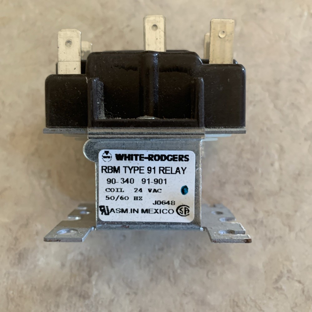 White Rodgers / Steveco 90-340 Switching Relay DPDT 24VAC Coil 91-901