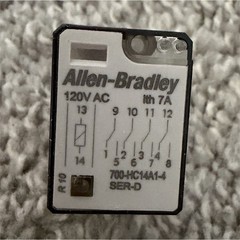 Allen-Bradley 700-HC14A1-4 120V AC 7A 14-Pin Plug-In Relay