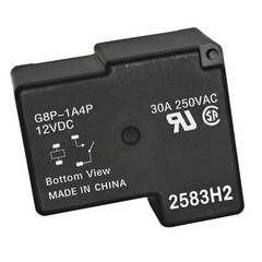 2 PCS G8P-1A4P PCB Relay, 12VDC 30A 4-Pin, 250VAC, Solves F01 Dryer Code