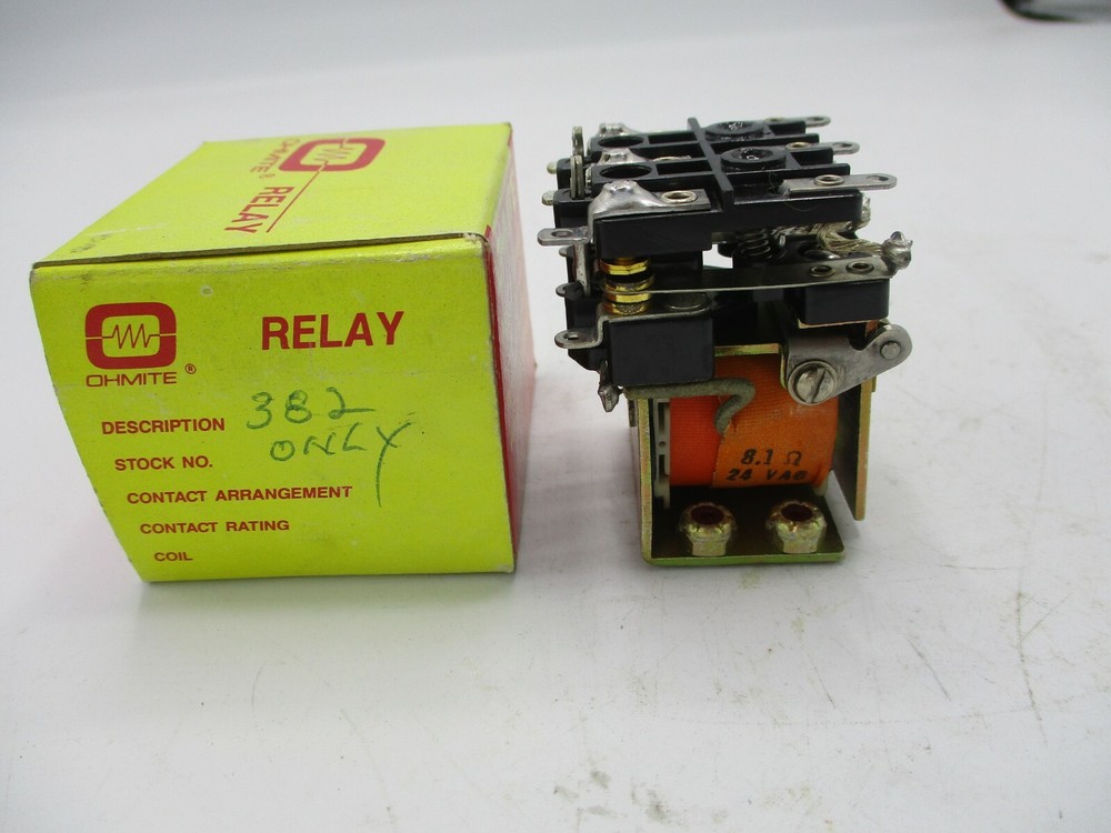 NEW OHMITE D0X-458 RELAY 24VAC 24V COIL