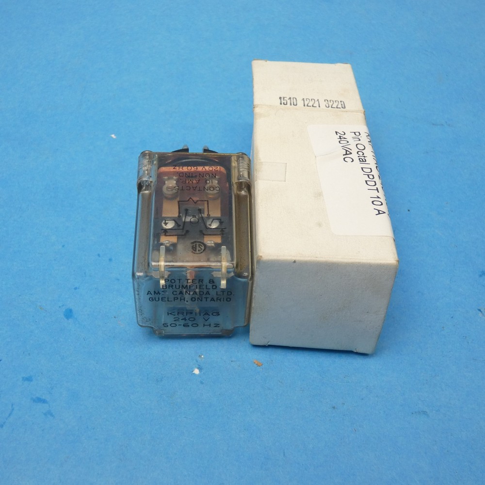 Potter & Brumfield KRP11AG-240 Relay 8 Pin Octal DPDT 10 A 240 VAC