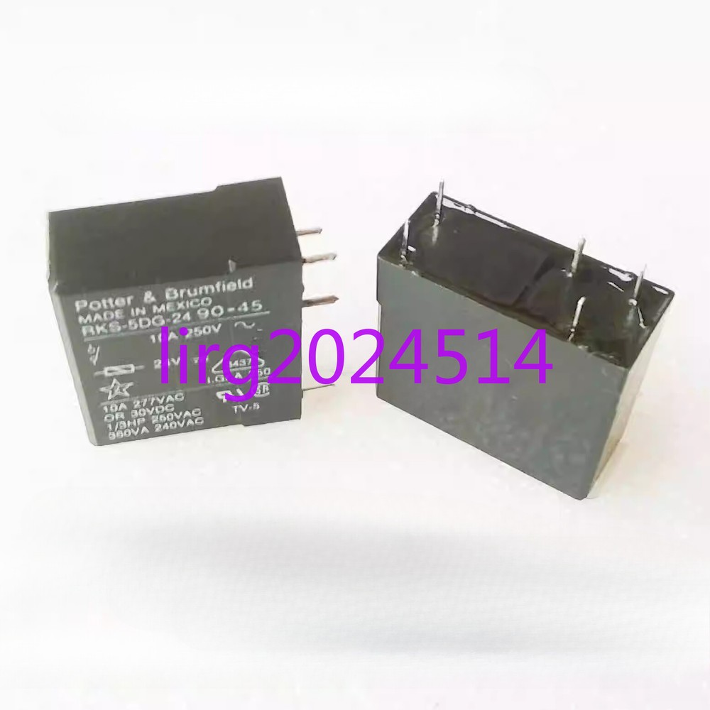 2pcs new RKS-5DG-24 10A 277VAC 5-pin