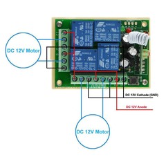 DC12V 4-Channel 10A Relay Wireless RF Remote Control Switch Transmitter Receiver
