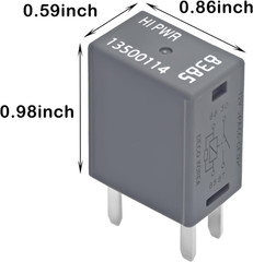 Relay 13500114/8385 (Set of 2) – 12VDC 40A 4Pins for Air Conditioning Fan, Relay