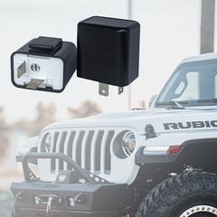Pack-2 LED Flasher Relay, 12V Speed Adjustable Hazard Warn Flash Relay, Replacem
