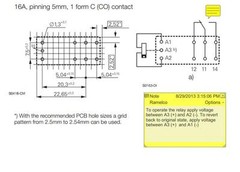 20 pcs Bistable (latching) 2-coil relays 5V coil, 16A contact, SPDT. RT314F05