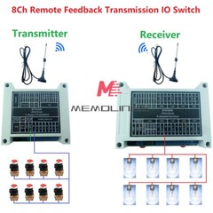 433MHz Lora Remote Control Point to Point Feedback Wireless IO Relay Switch USA