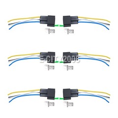 6Pack 12V 30A Fuse Relay Switch Harness Set SPST 4PIN 5PIN 14 AWG Hot Wires US