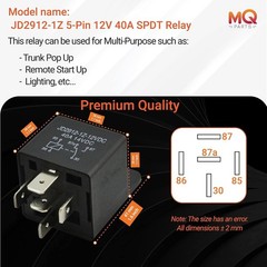 Multi-Purpose 5-Pin 12V 40A Automotive Relay Set – Durable & Easy Installation