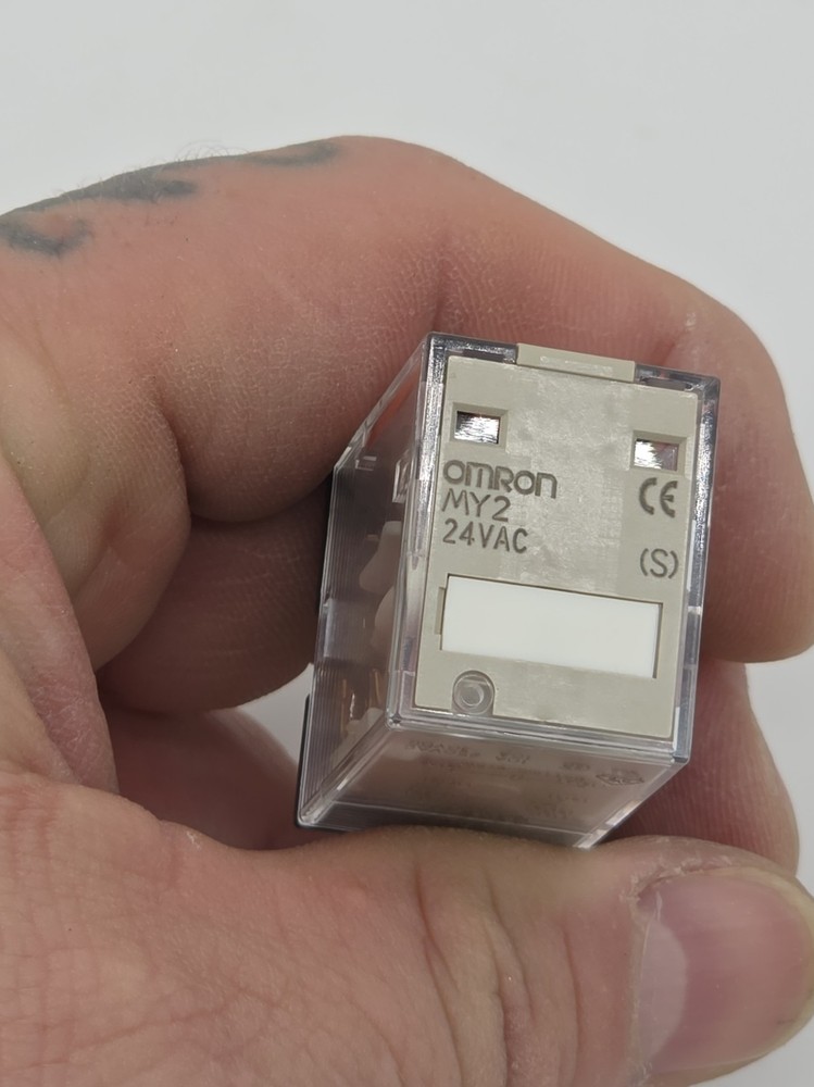 New Omron MY2 24VAC Plug-In Control Relay, 8-Pin DPDT, Industrial / HVAC, NOS