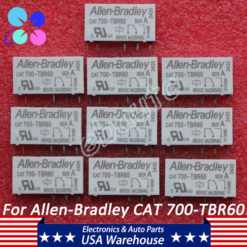 10 PCS NEW For Allen-Bradley 700-TBR60 700-TBR60 5-Pins Relay 60VDC 6A 250VAC
