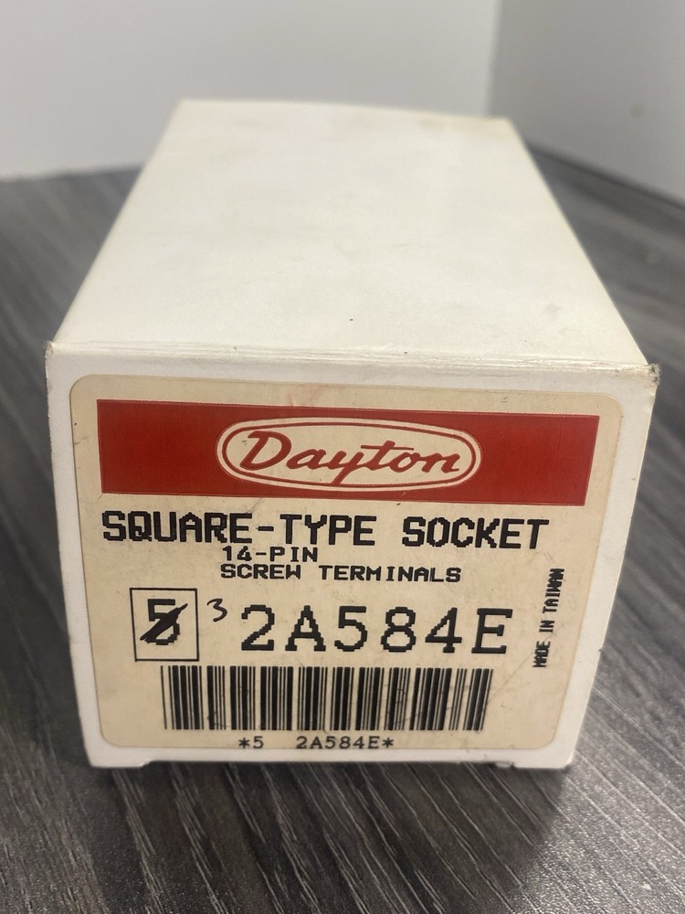 New Dayton 2A584E 14-Pin Square-Type Relay Socket 7A 300VAC **Lot of 3**