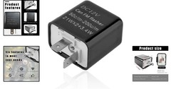 Compact 12V Adjustable LED Flasher Relay – 2-Pin for Seamless Signal Operation