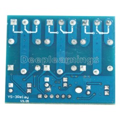 3-Channel Relay Module With Optocoupler Isolation Compatible 3.3V 5V Signal Kit
