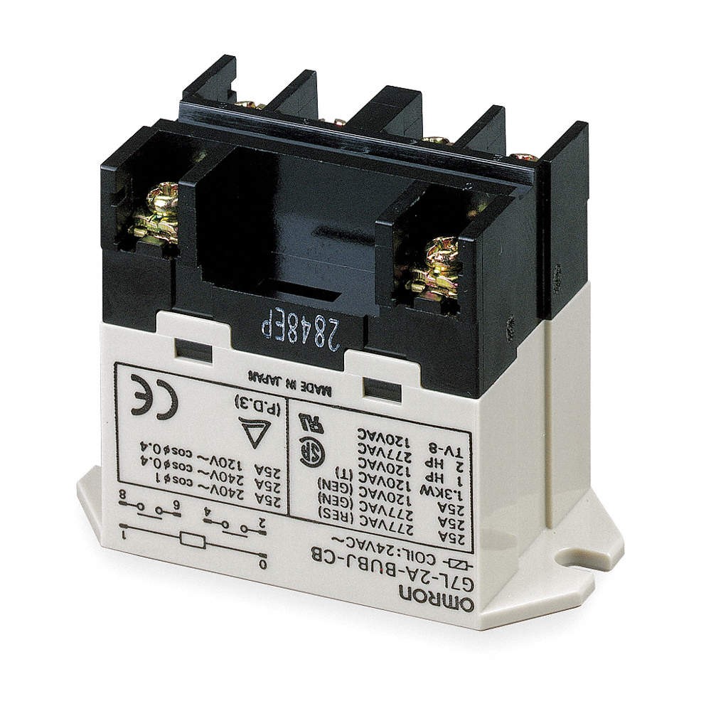 OMRON G7L-2A-BUBJ-CB-AC200/240 Enclosed Power Relay,6 Pn,240VAC,DPST-NO 5ZH38