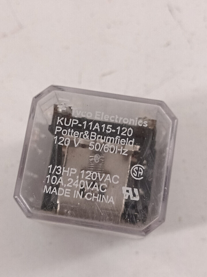 Potter & Brumfield KUP-11A15-120 relay 120V 50/60Hz 8 pin