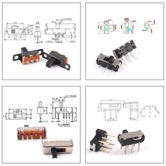 Slide Switch Assorted Kit Mini Micro PCB Panel Slide Switch 2Pin 3Pin 4Pin ON…