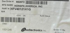 2x Pack Lot Trane Hongfa 1201A34G09 40A 14VDC 4 Pin Power Relay HFV4-012-1H1G