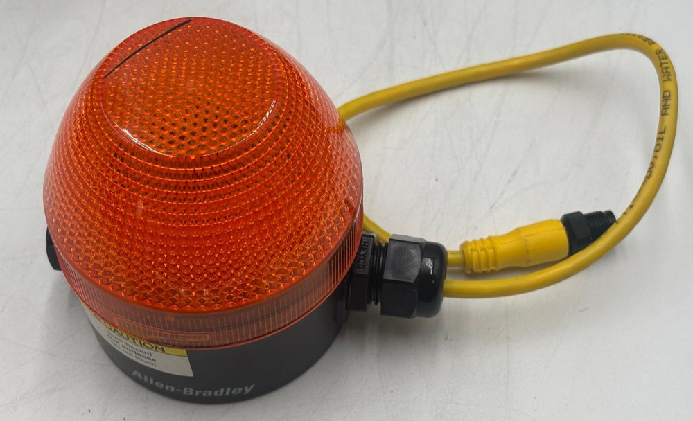 Allen Bradley 855BS-S35SL5 Round Beacon Orange Amber Alarm Light