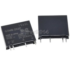 10pcs G3MB-202P-5VDC DC-AC PCB SSR In 5V DC Out 240V AC 2A Solid State Relay