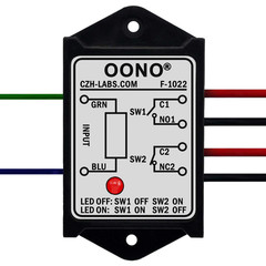 OONO DPST 1NO 1NC 8Amp Power Relay Module, AC/DC 5V Control Voltage
