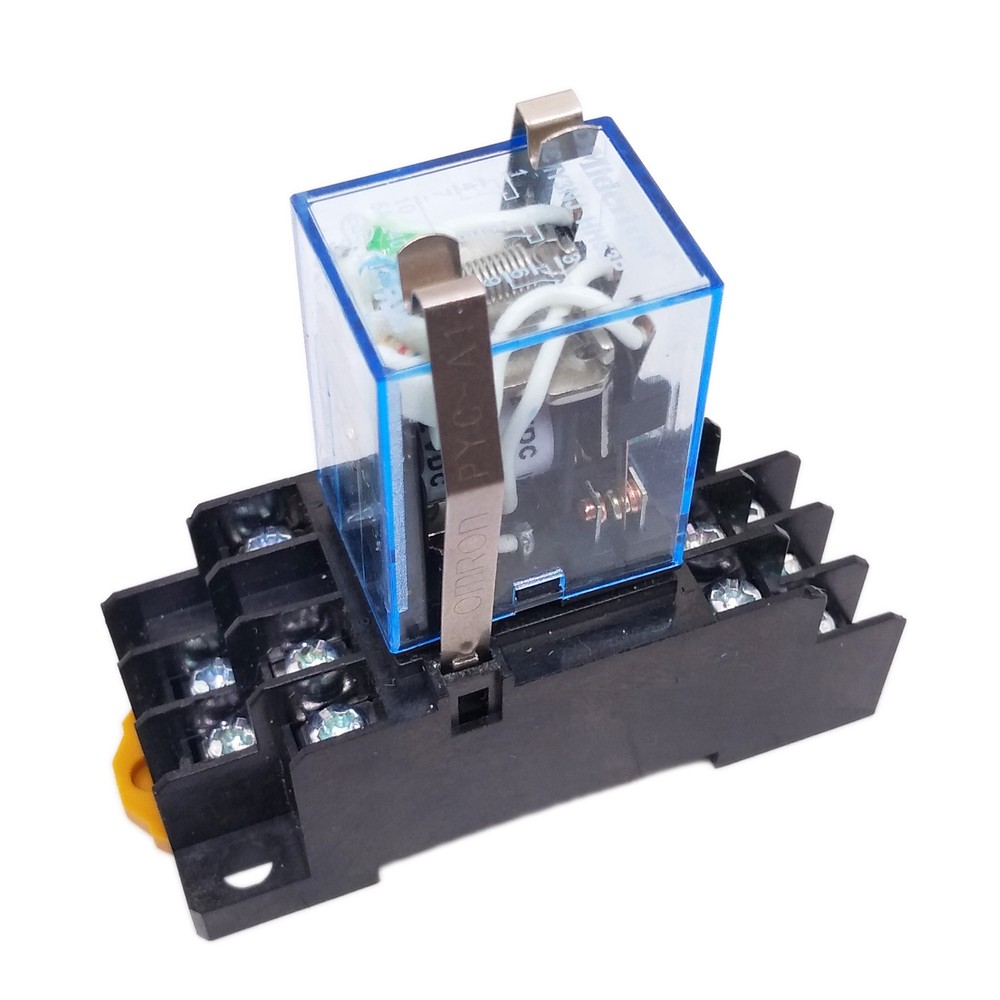 US Stock MY3N-J MY3NJ HH53PL JQX-13F 12V DC Coil Cube Relay & Socket Base