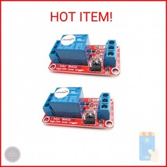 HiLetgo 2pcs 5V One Channel Relay Module Relay Switch with OPTO Isolation High L