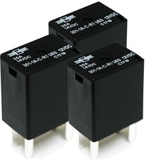 Song Chuan 301-1A-C-R1-U03 12VDC Micro 280 SPST 35A Relay Pack of 3