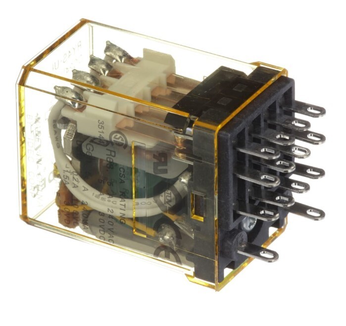 Ry4S-ULDC24V IDEC 汎用ミニチュアパワーリレー 24 VDC 5A 4PDT-