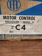 ITE Motor Control Enclosure Nema 4 C4 Watertight