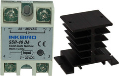 Solid State Relay 40DA DC SSR Black Heat Sink for PID Thermostat