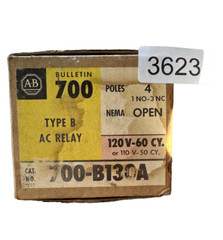 Allen-Bradley 700-B130A Type B AC Control Relay 4-Pole