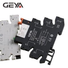 GEYA Slim Relay Module For PLC AC/DC24V Relay module Grey 6A 6.2mm thickness UL