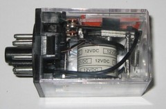 250V AC – 10 / 5A – 8 Pin Octal Relay – DPDT N.O. / N.C. Contracts – 12V DC Coil