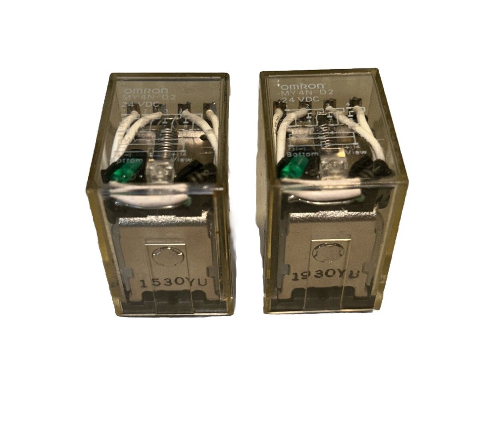 *QTY 2* OMRON MY4N-D2, Power Relay, 4PDT, 24VDC, 5 Amp. AG