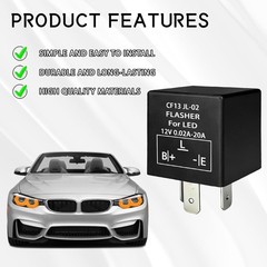 CF13 EP34 3-Pin LED Electronic Flasher Relay, 12V CF13 JL-02 Turn Signal Ligh…