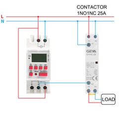 GEYA Programmable Digital LCD Timer Weekly Electronic Switch 30A AC/DC 12-240V