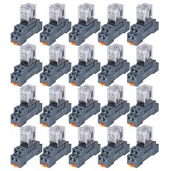 20PCS 8-Pin 10A 24VAC Relay Coil Set with LED Indicator