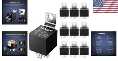 10 Pack 5 Pin SPDT 12V Electrical Relays – 30/40 Amp Automotive & Marine