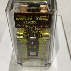 MSD INC 219XBXP RELAY 24-28 VDC 120VAC 10 AMP LOT OF 7 373