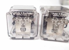 POTTER & BRUMFIELD KRP14DG 24Vdc 10A, 120Vac 2PC + KRPA-11DG-12 12A, 120VAC 2PC