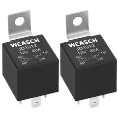 2Pk Car Relay 12V 40A 4 Pin SPST Automotive Switches & Starters for Boat Tractor
