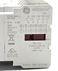 General Electric MCRC022ATD Auxiliary Contactor Relay MCRC022AT