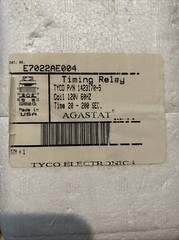 Tyco AGASTAT E7022AE004 / 7022AE Timing Delay Relay 20-200 sec – 120 V 60HZ New