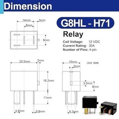 6PCS Automotive Relay 12VDC for 2003-2014 Accord, 2006-2014 Number of Items: 6