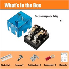 Electromagnetic Relay Set with Din Rail AC 110V 80A Contact Compatibility